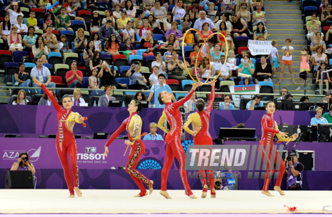 İlk Avropa Oyunları çərçivəsində gimnastika üzrə yarışların növbəti mərhələsi davam edir. Bakı, Azərbaycan, 17 iyun 2015